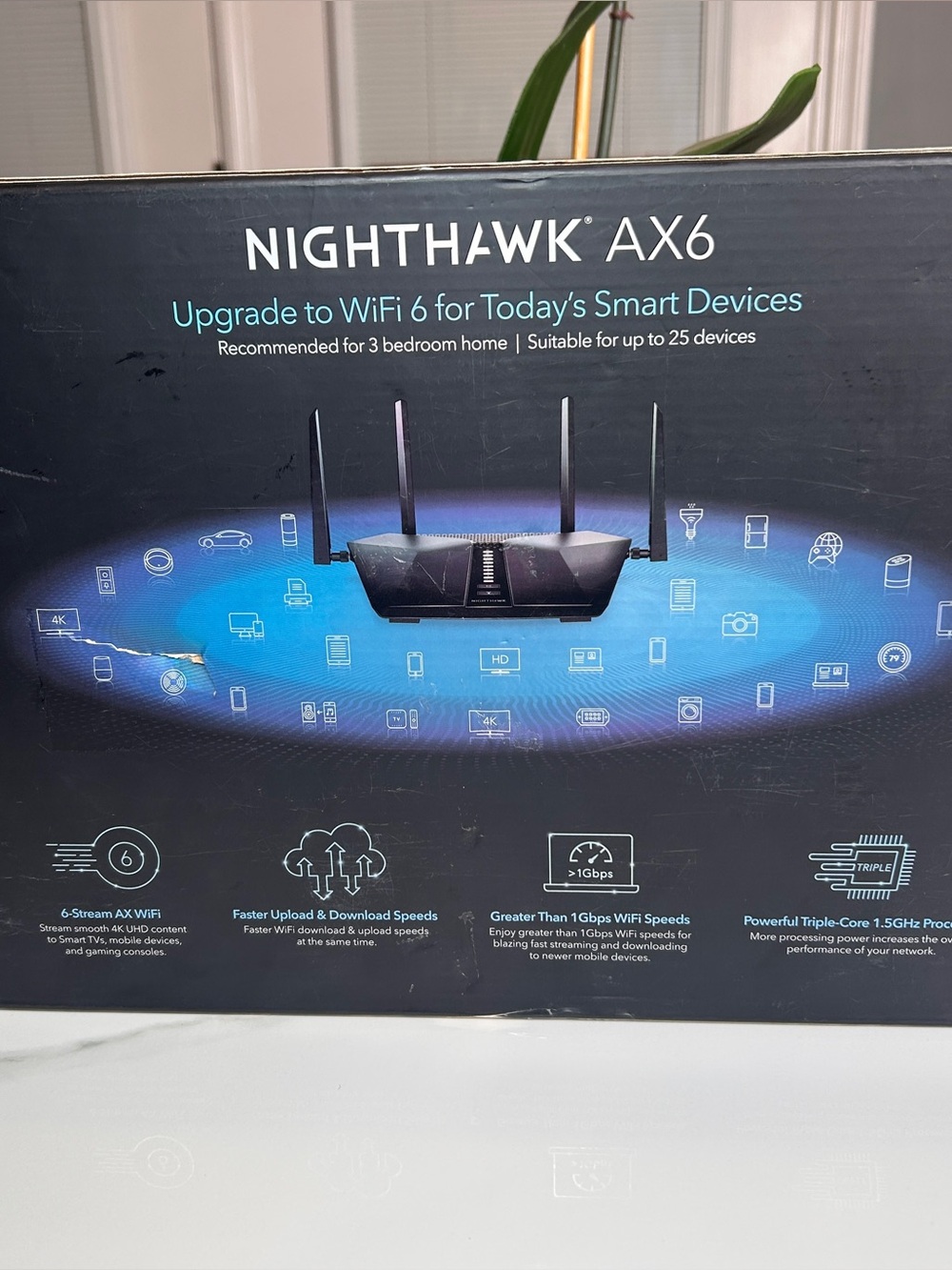 NETGEAR RAX50-100NAR Nighthawk 6-Stream AX5400 WiFi Router - Picture 13 of 15
